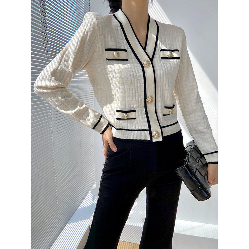 Vintage Fashion Postcards - Spring Autumn New V-neck Long Sleeve