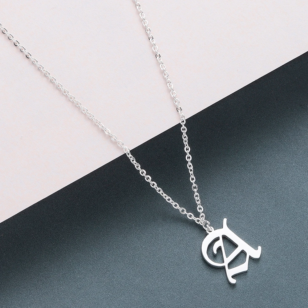 Vintage Fashion Font - Stainless Steel Old English Capital Initial