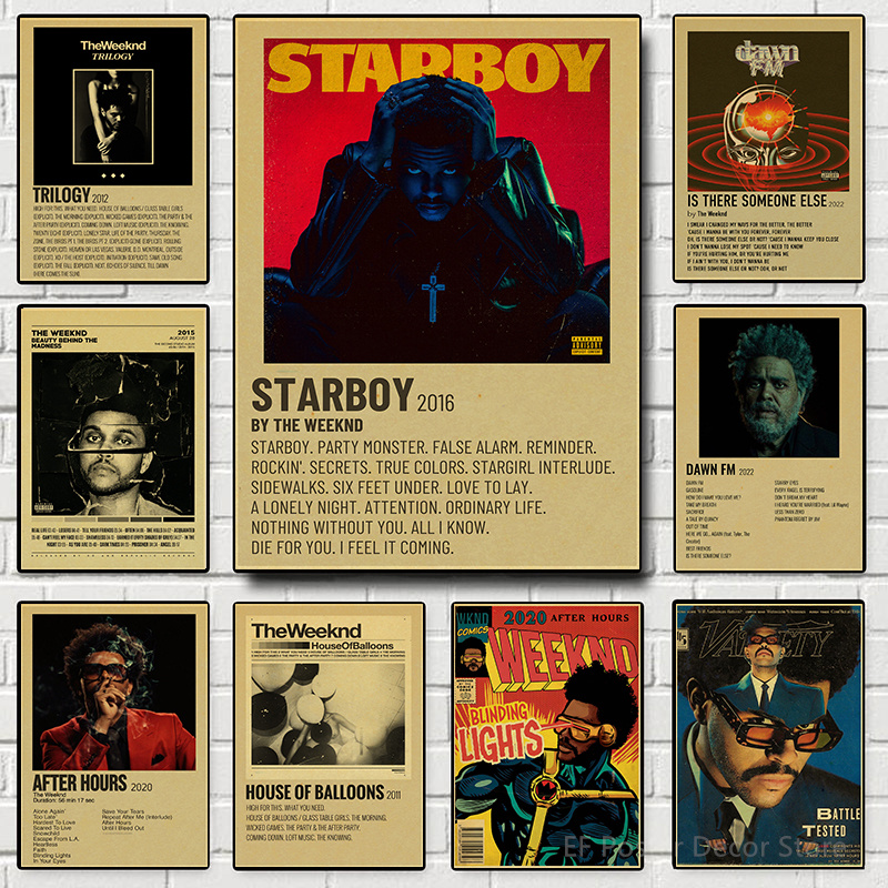 Vintage Fashion Wallpaper - The Weeknd Poster Music Album Prints