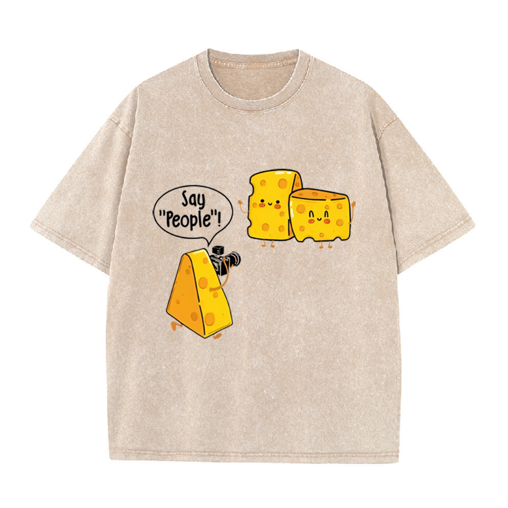 Vintage Fashion Photographers - 2026 Vintage Washed Beige Cartoon Cheese