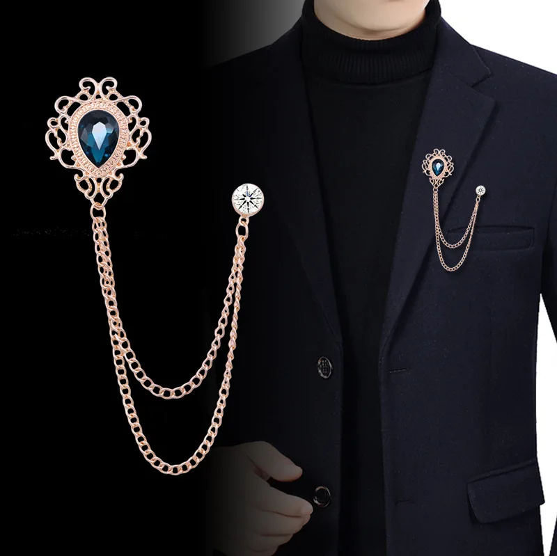 Vintage Fashion Accessories - New Vintage Tassel Chain Rhinestone Crystal