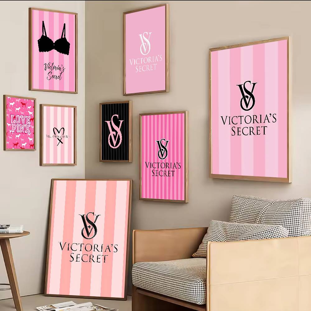 Vintage Fashion Wallpaper - V-Victorias-Fashion-S-Secret Vintage Posters Sticky Whitepaper Prints