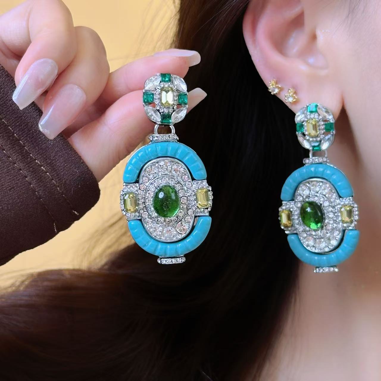 Vintage Turquoise Emerald Silv - Vintage Fashion Eras 评论和价格