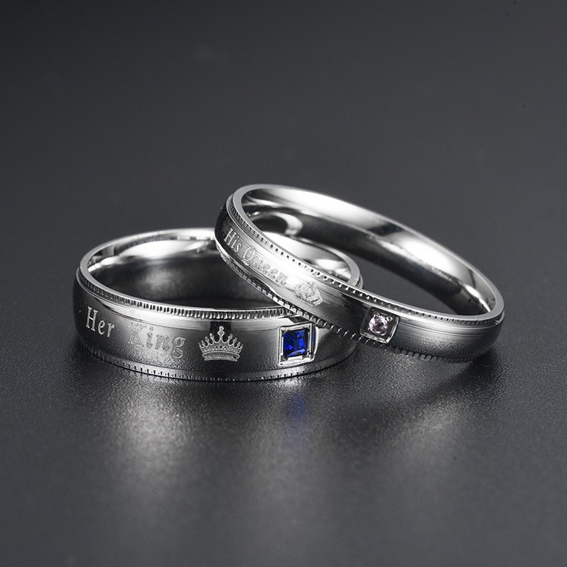 Simple Couple Titanium Steel R - Vintage Fashion Rings For Women 评论和价格
