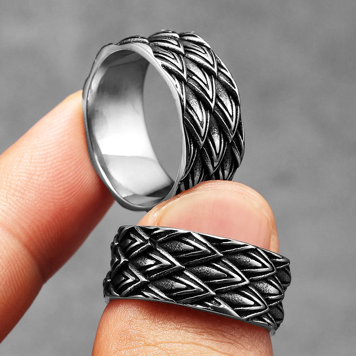 Unique Eagle Feather Men Rings - Vintage Fashion Newtown 评论和价格