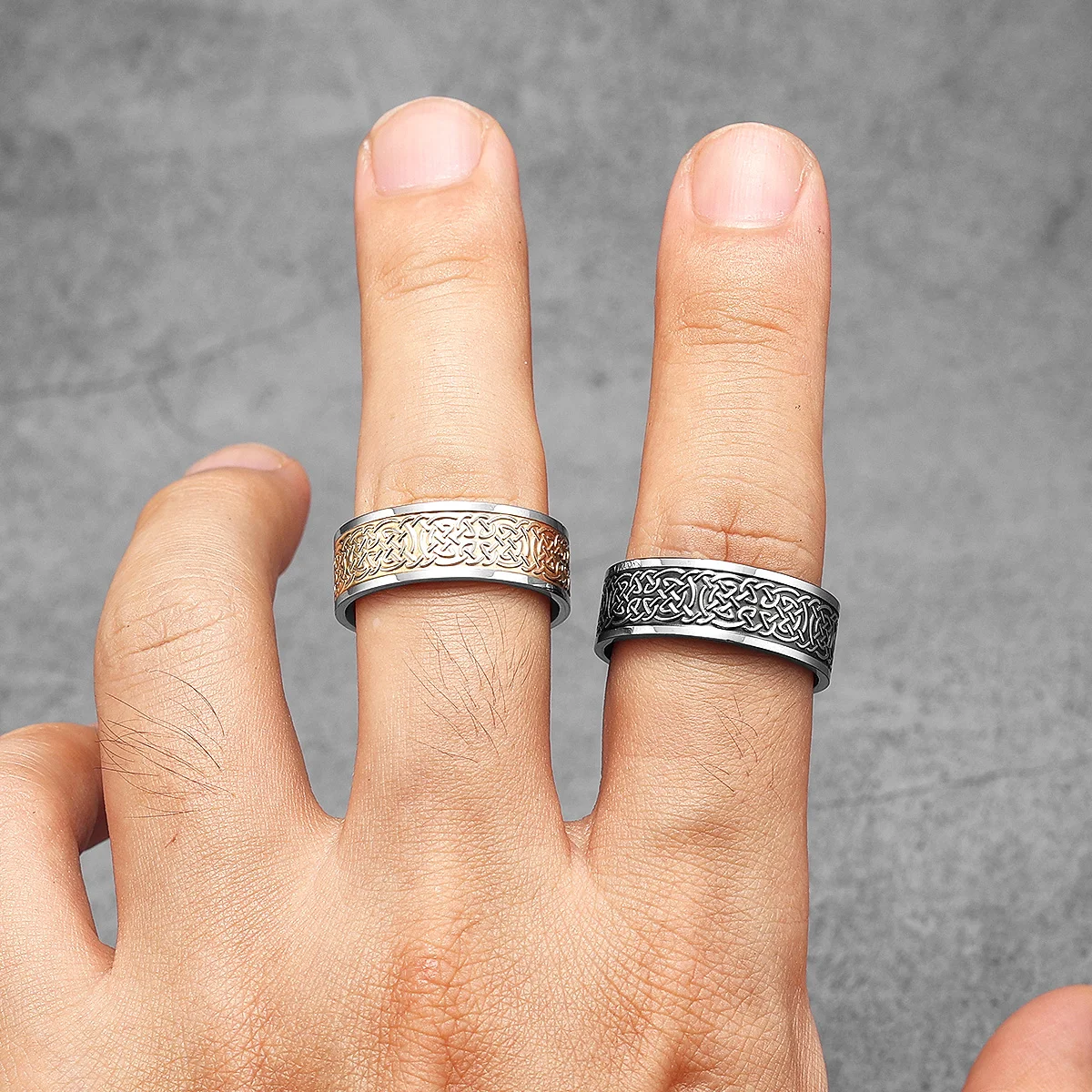 Viking Celtic Knot Men Rings S - Vintage Fashion Newtown 评论和价格