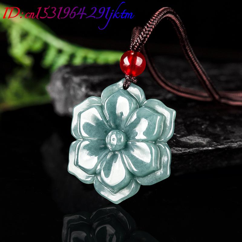 Burmese Jadeite Flower Pendant - Vintage Fashion Accessories 评论和价格
