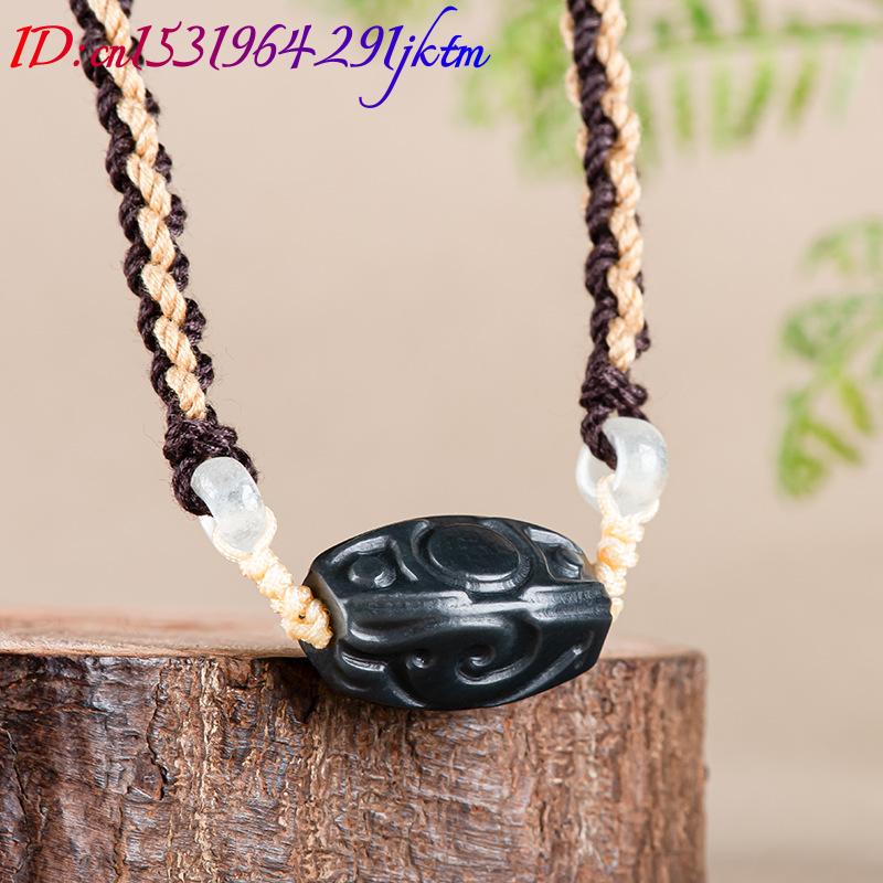 Hetian Jade Carve Bead Pendant - Vintage Fashion Accessories 评论和价格