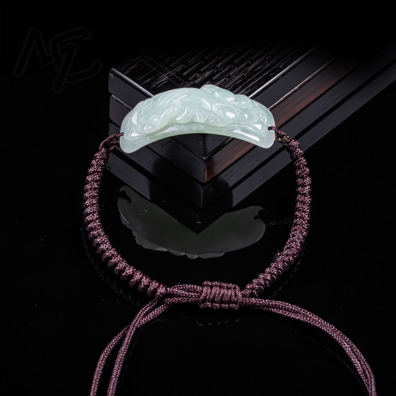 Burmese Jadeite Pixiu Bracelet - Vintage Fashion Accessories 评论和价格