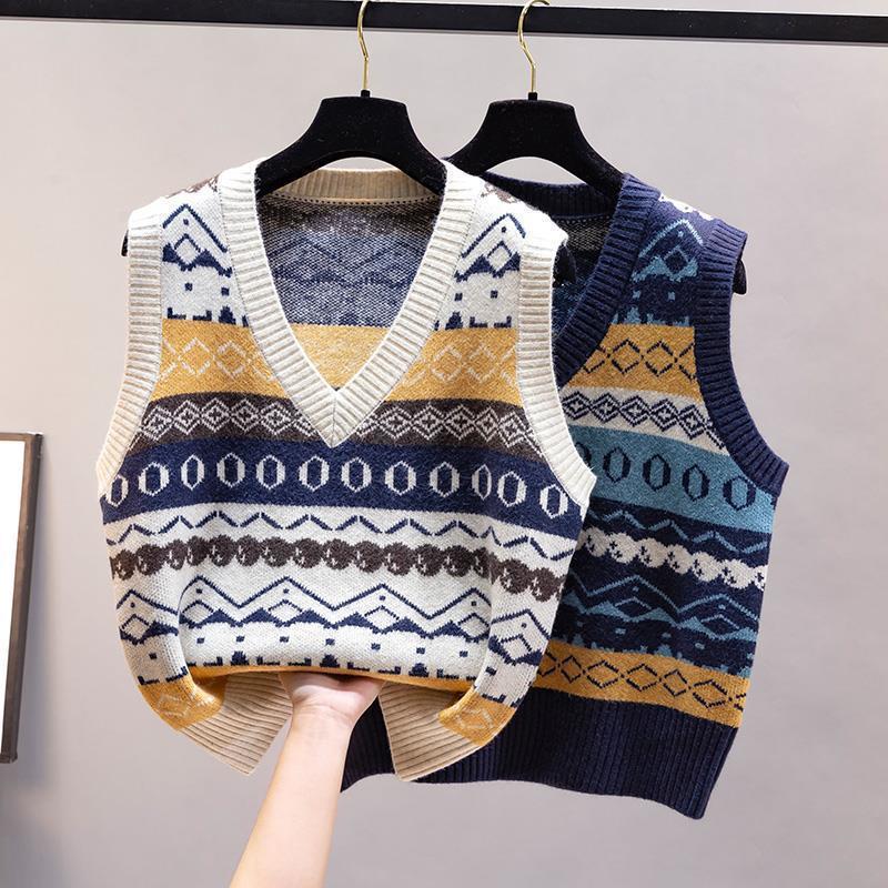 Fashion Knitted Vest Women's A - Vintage Fashion Newtown 评论和价格