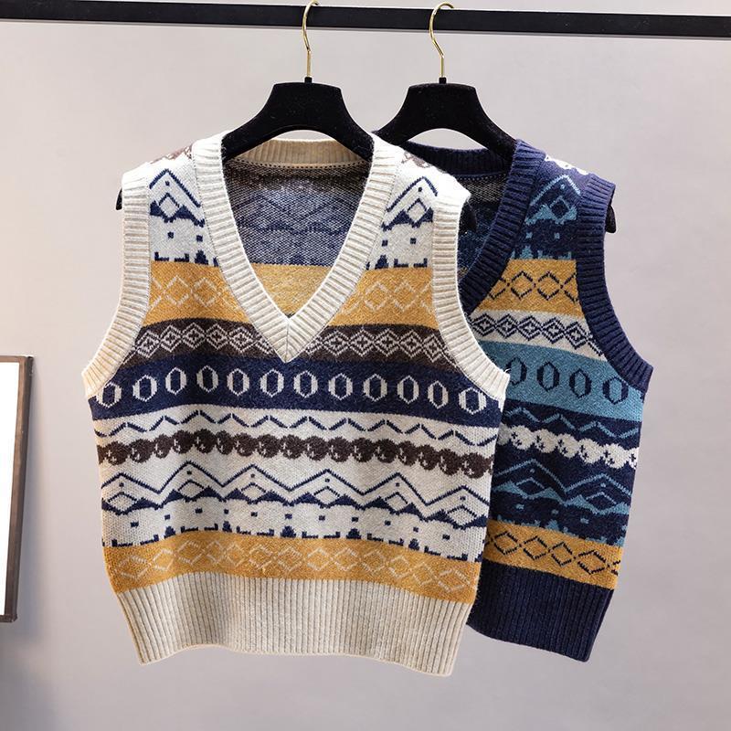 Fashion Knitted Vest Women's A - Vintage Fashion Newtown 评论和价格