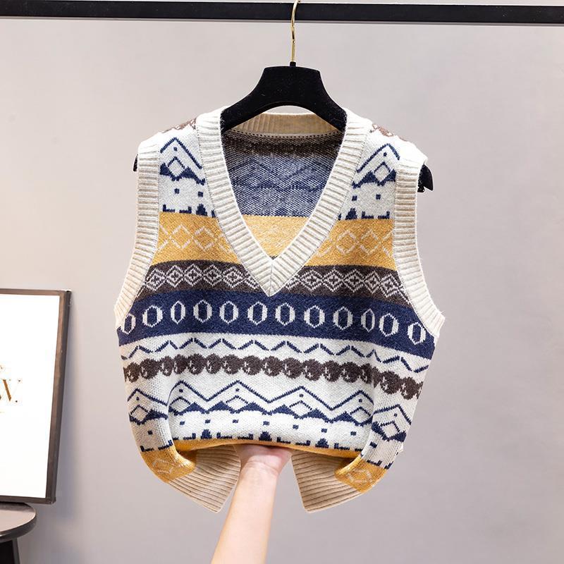 Fashion Knitted Vest Women's A - Vintage Fashion Newtown 评论和价格
