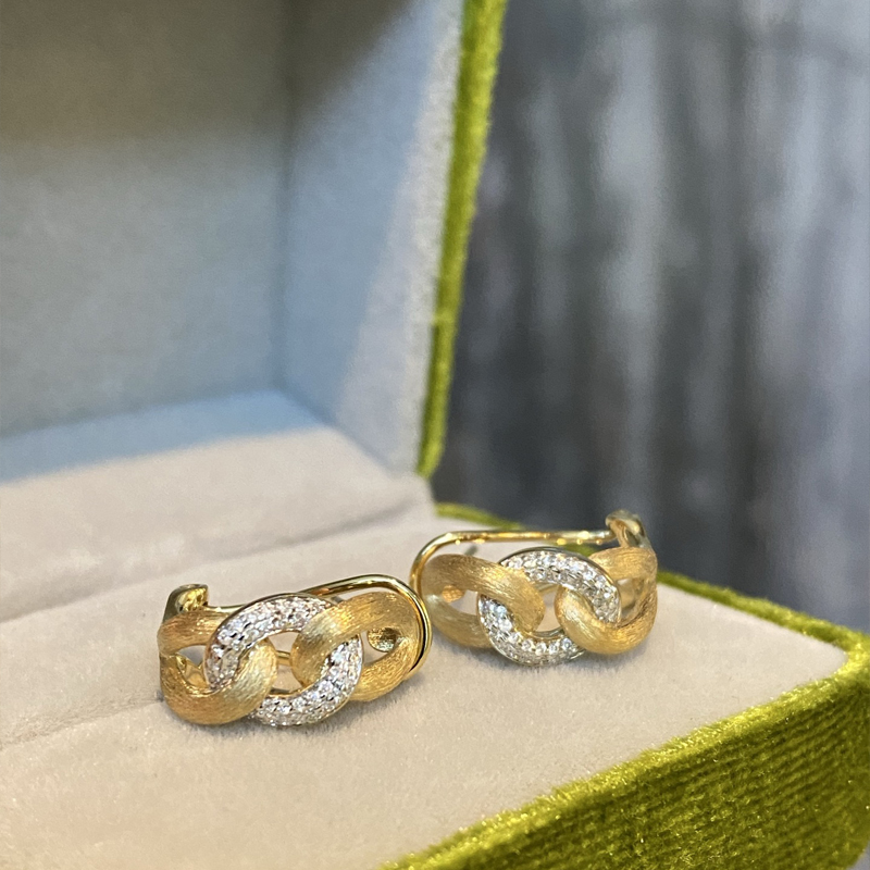 Aazuo 18K Yellow Gold Real Dia - Vintage Fashion Rings For Women 评论和价格