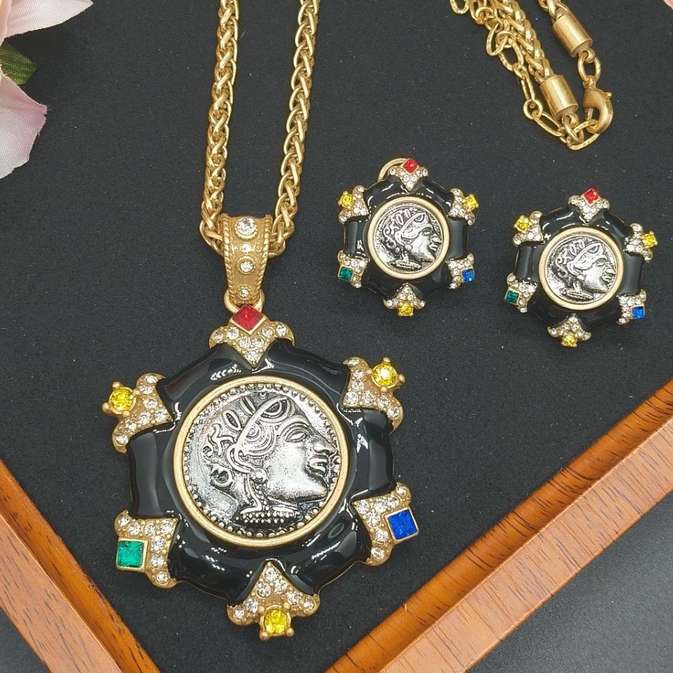 Set black  Bee pendant necklac - Vintage Fashion Rings For Women 评论和价格