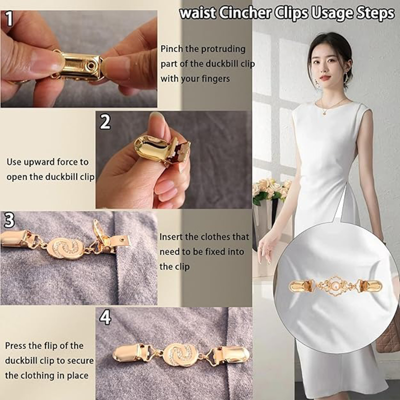 1PC Waist Cinch Clips Vintage  - Vintage Fashion Postcards 评论和价格