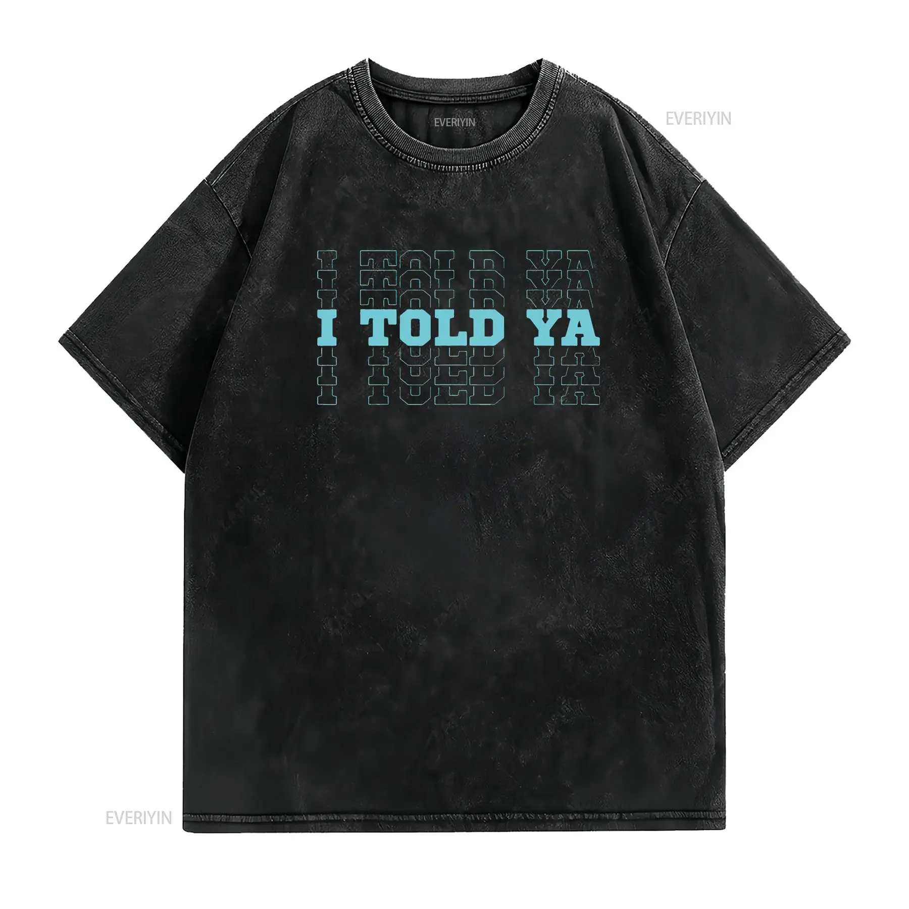 Funny Cute I Told Ya Cyan Blue - Vintage Fashion Font 评论和价格