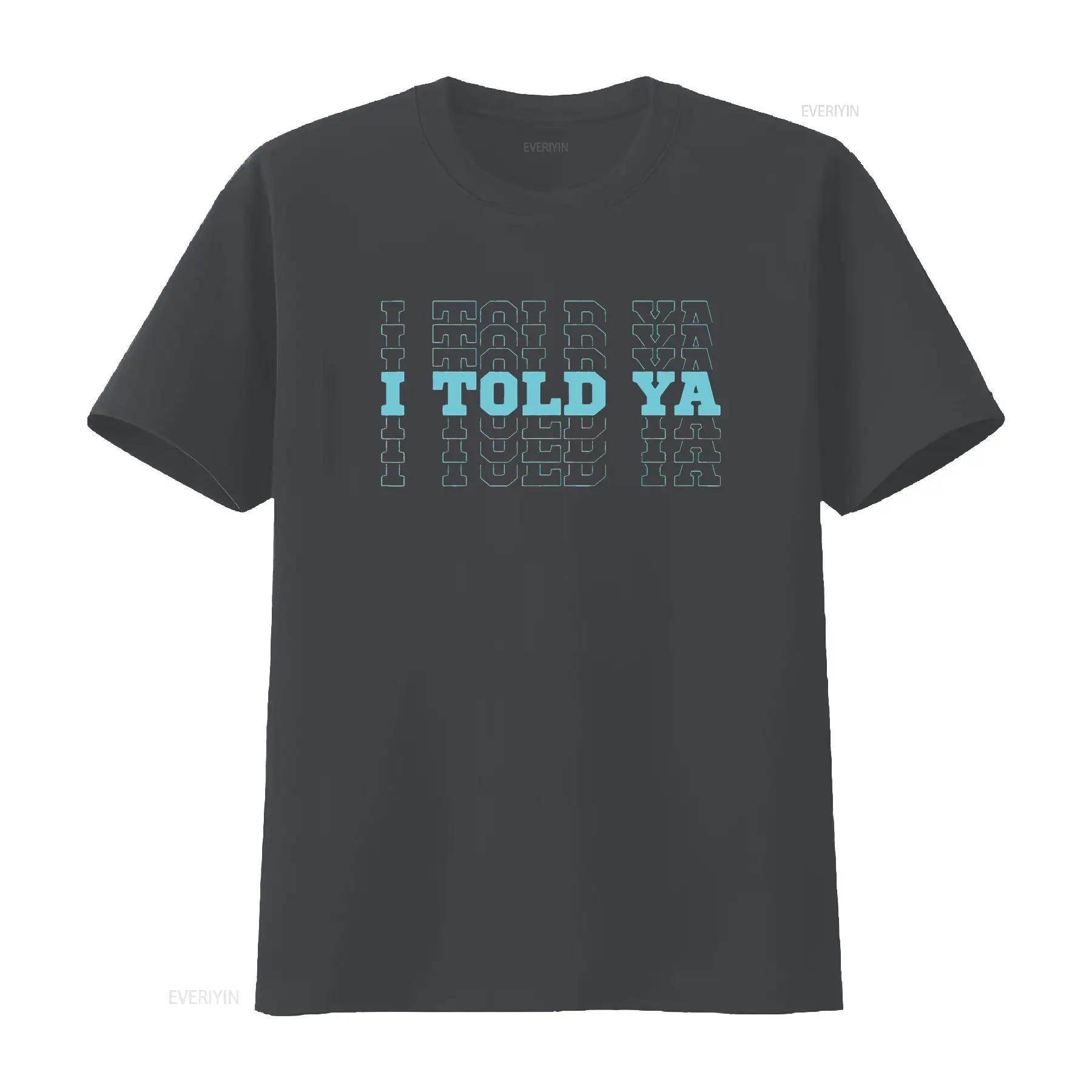 Funny Cute I Told Ya Cyan Blue - Vintage Fashion Font 评论和价格