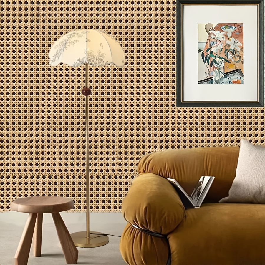 Vintage Wicker Style Self-Adhe - Vintage Fashion Wallpaper 评论和价格
