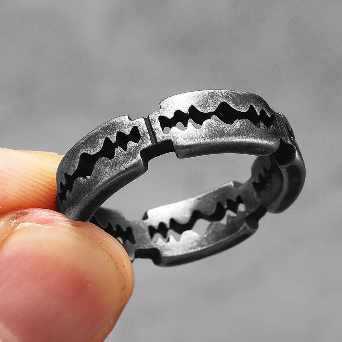 Retro Razor Blade Men Rings St - Vintage Fashion Newtown 评论和价格