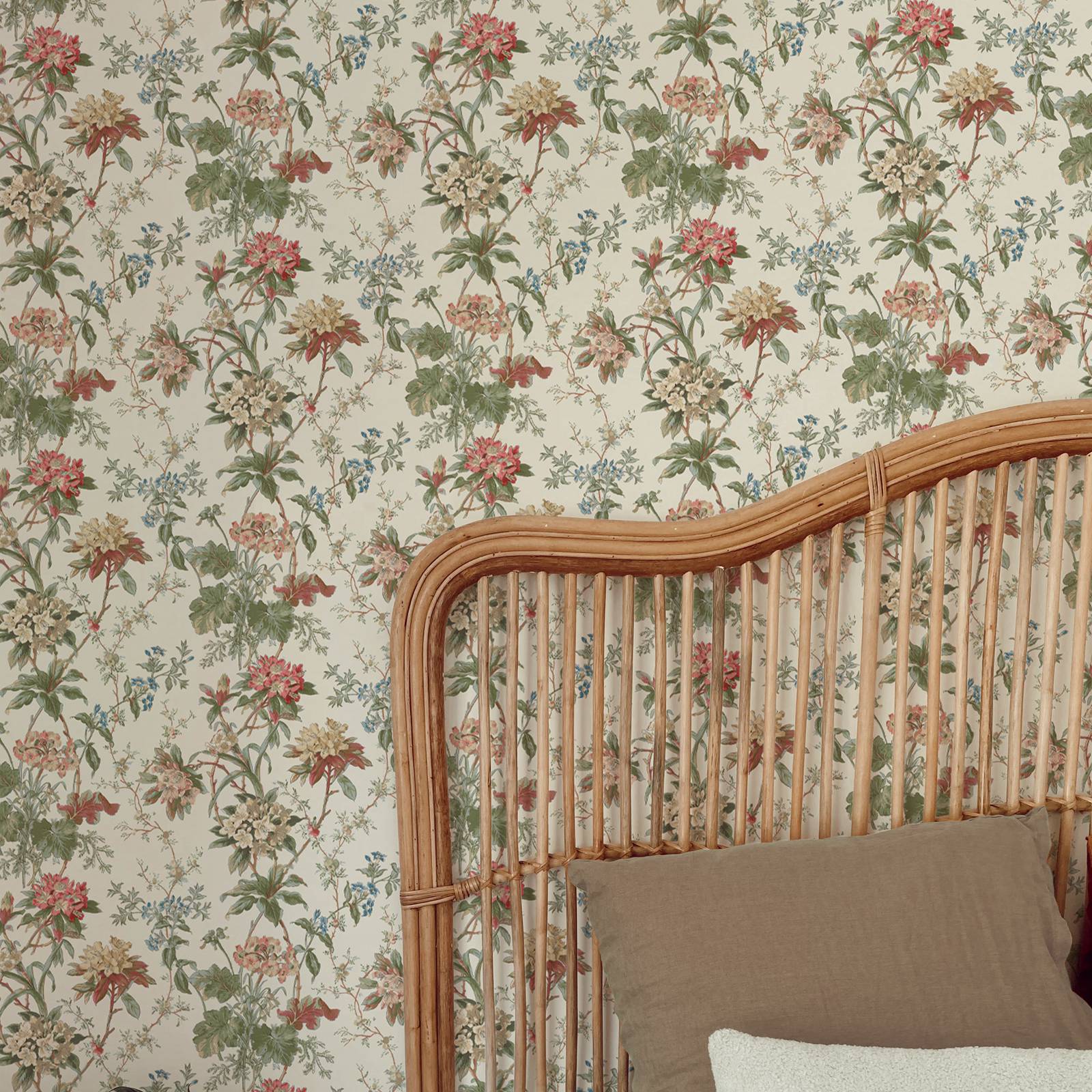 Flower Wallpaper Peel and Stci - Vintage Fashion Wallpaper 评论和价格