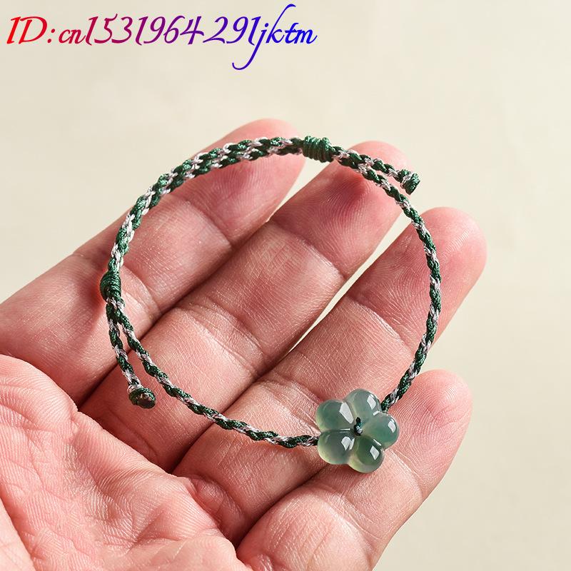 Burmese Jadeite Flower Bracele - Vintage Fashion Accessories 评论和价格