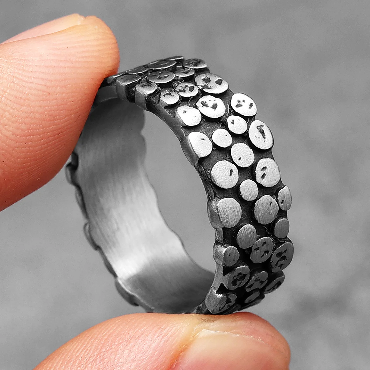 Minimalism Spot Men Rings Stai - Vintage Fashion Newtown 评论和价格