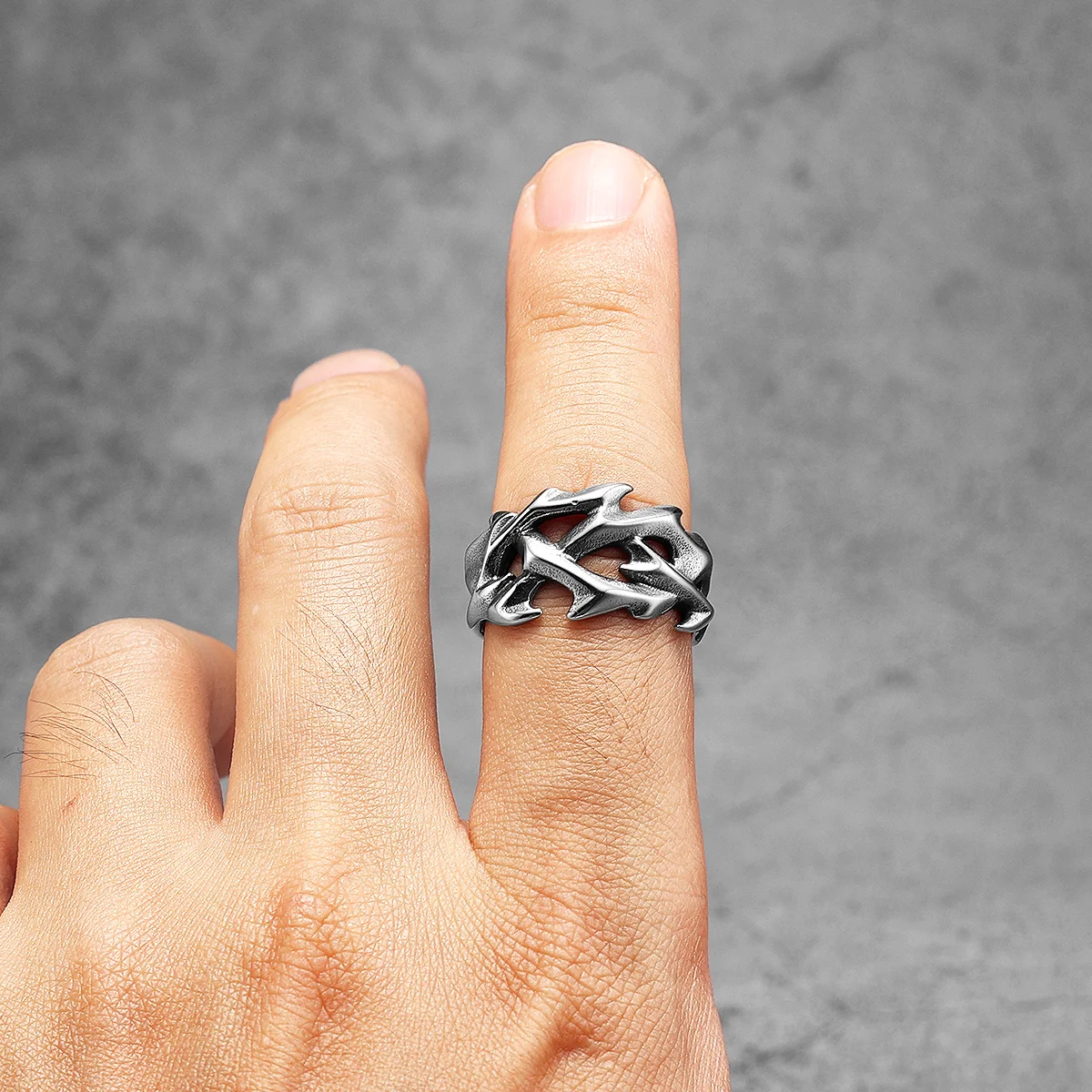 Jesus Thorns Crown Men Rings S - Vintage Fashion Newtown 评论和价格