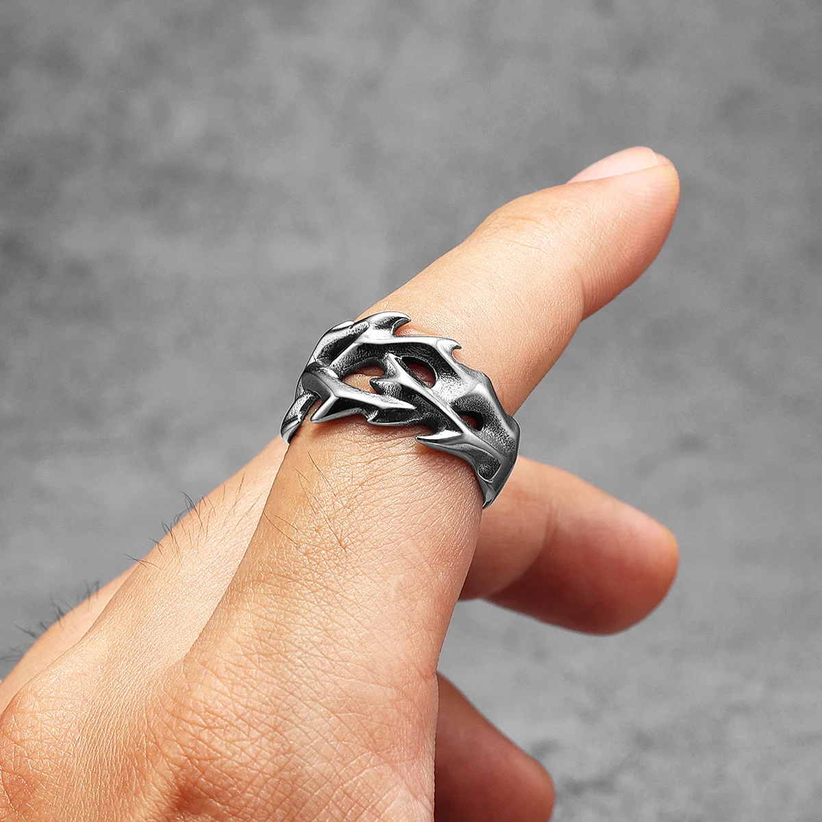 Jesus Thorns Crown Men Rings S - Vintage Fashion Newtown 评论和价格